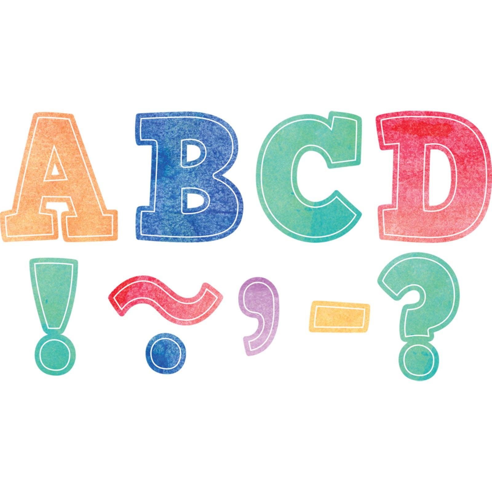 Watercolor Bold Block 3" Magnetic Letters - Loomini