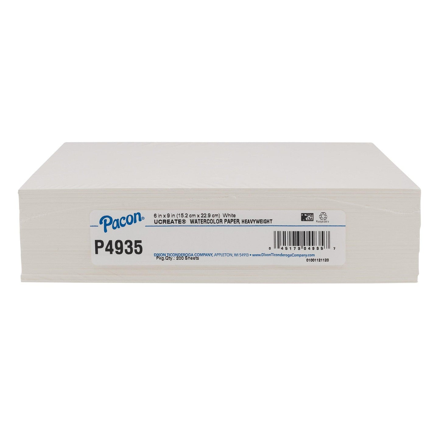 Watercolor Paper, White, 90 lb., 6" x 9", 200 Sheets - Loomini