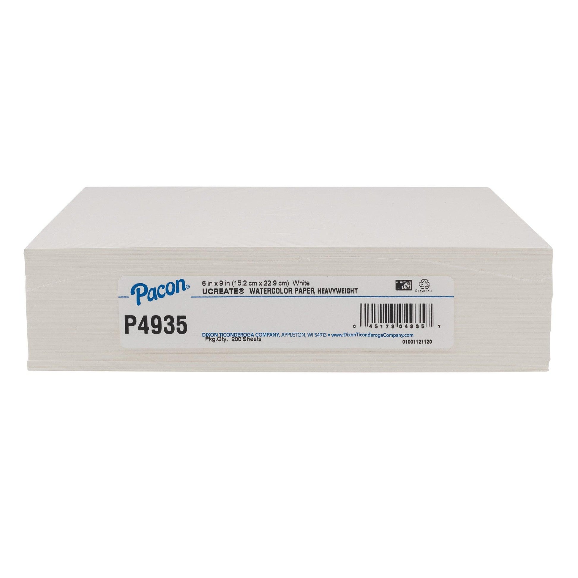 Watercolor Paper, White, 90 lb., 6" x 9", 200 Sheets - Loomini