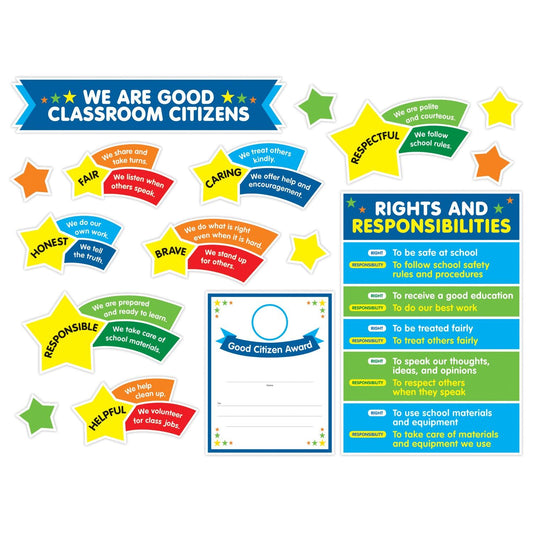 We Are Good Classroom Citizens Bulletin Board Set - Loomini