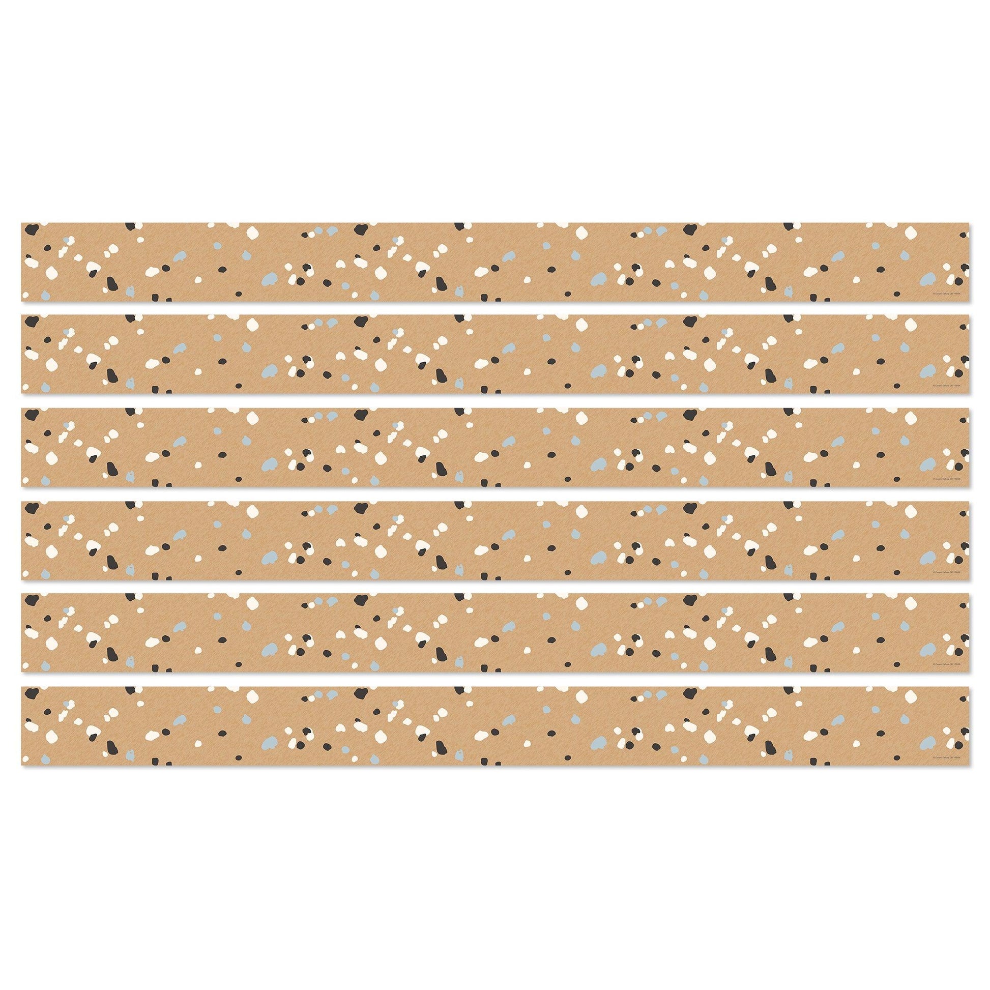 We Belong Speckled Kraft Paper Straight Borders Per Pack, 36 Feet Per Pack, 6 Packs - Loomini