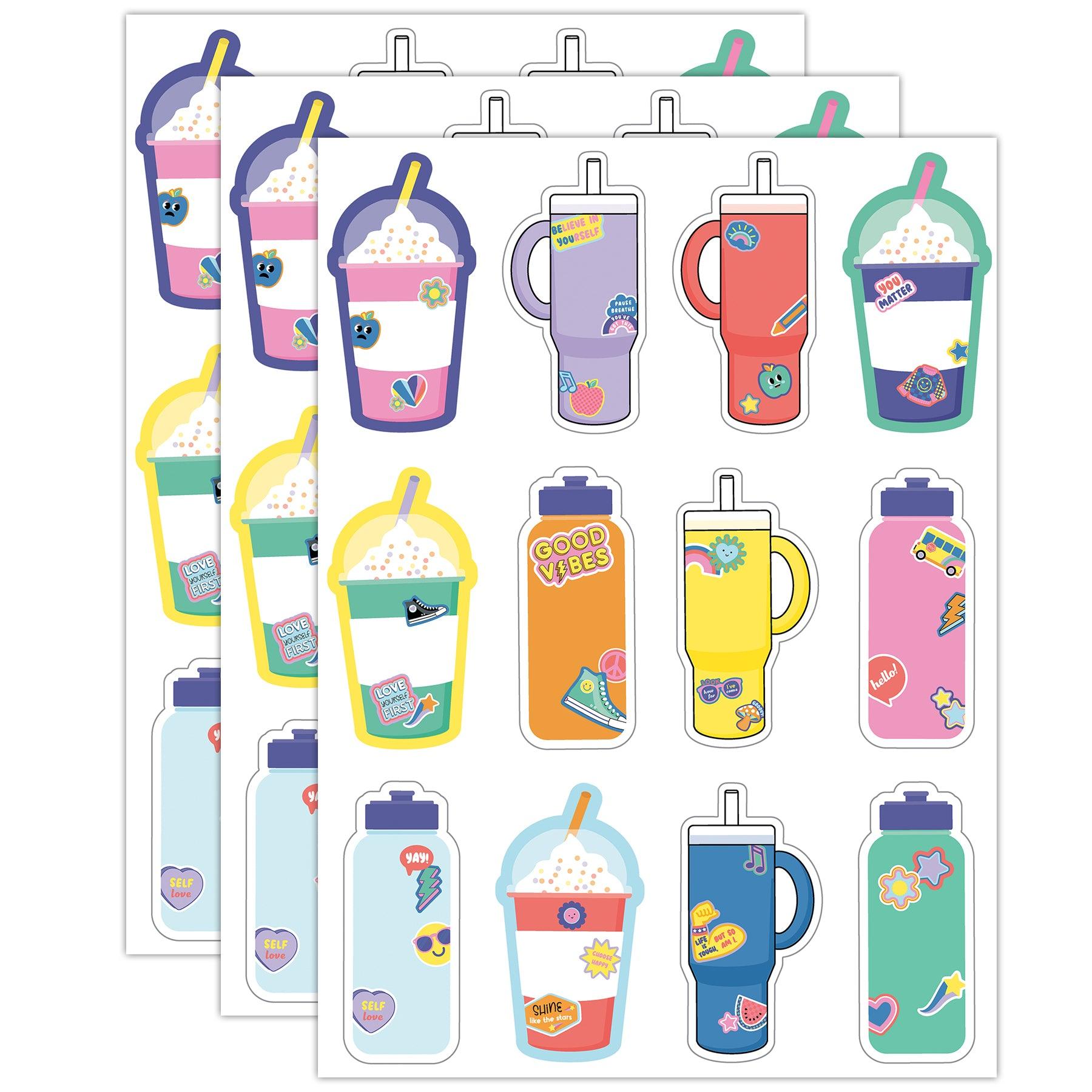 We Stick Together Cups & Water Bottles Cut-Outs, 36 Per Pack, 3 Packs - Loomini