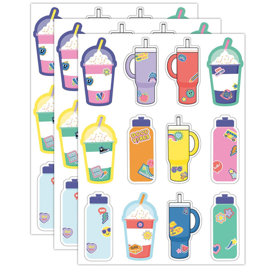 We Stick Together Cups & Water Bottles Cut-Outs, 36 Per Pack, 3 Packs - Loomini