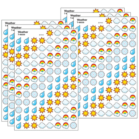 Weather superShapes Stickers, 800 Per Pack, 6 Packs - Loomini