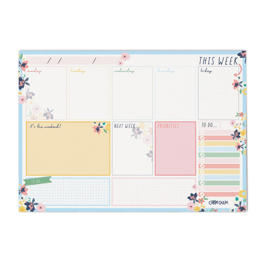 Weekly Planner Pad - Ditzy Floral - Pack 6 - Loomini