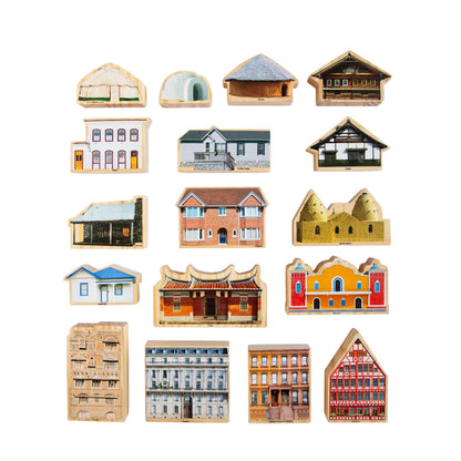 Where I Live? Wooden Blocks - Set of 17 - Ages 1+ - Loomini