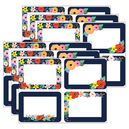 Wildflowers Name Tags/Labels - Multi-Pack, 36 Per Pack, 6 Packs - Loomini