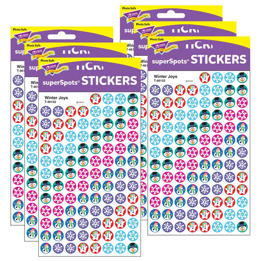 Winter Joys superSpots® Stickers, 800 Per Pack, 6 Packs - Loomini