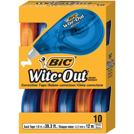 Wite-Out® Brand EZ Correct® Correction Tape, Pack of 10 - Loomini