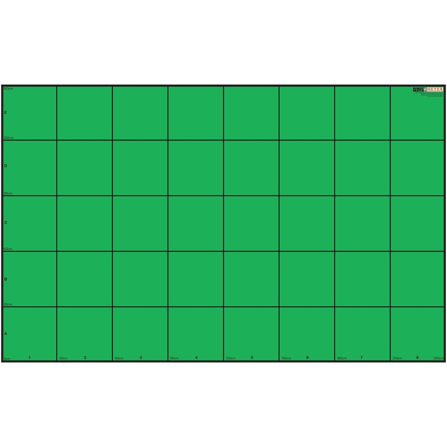 Wonder League Robotics Competition Green Screen Mat, 150cm x 240cm with 30cm Grid - Loomini