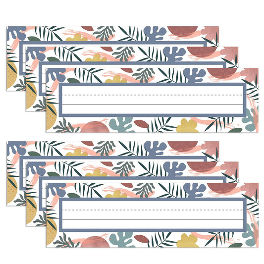 Wonderfully Wild Flat Name Plates, 3-1/2" x 11-1/2", 36 Per Pack, 6 Packs - Loomini