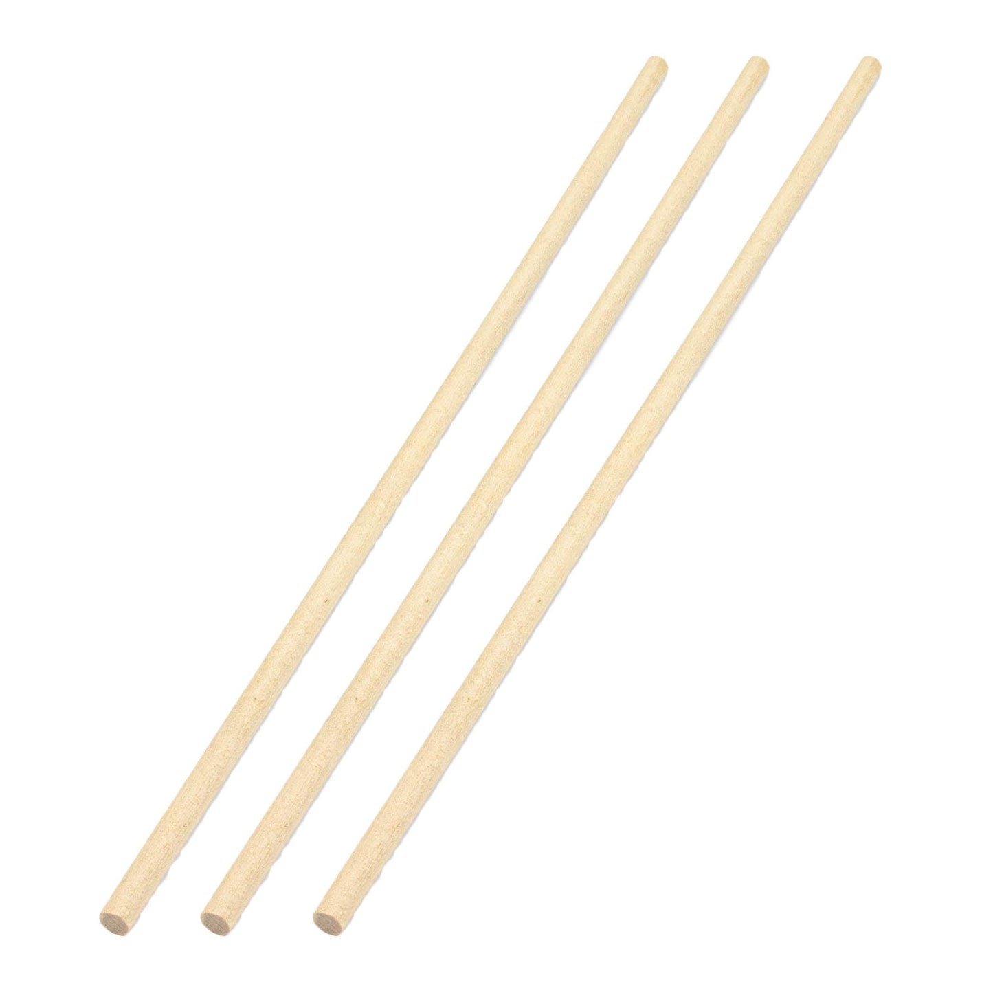 Wood Dowels, 1/4", 25 Per Pack, 3 Packs - Loomini