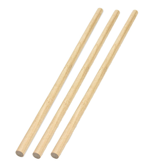 Wood Dowels, 3/8", 25 Per Pack, 3 Packs - Loomini