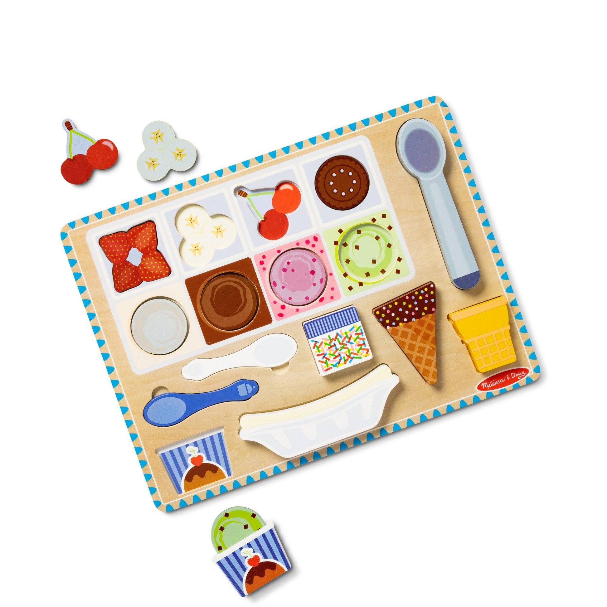 Wooden Magnetic Ice Cream Puzzle & Play Set - Loomini