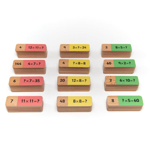 Wooden Multiplication Dominoes - Loomini