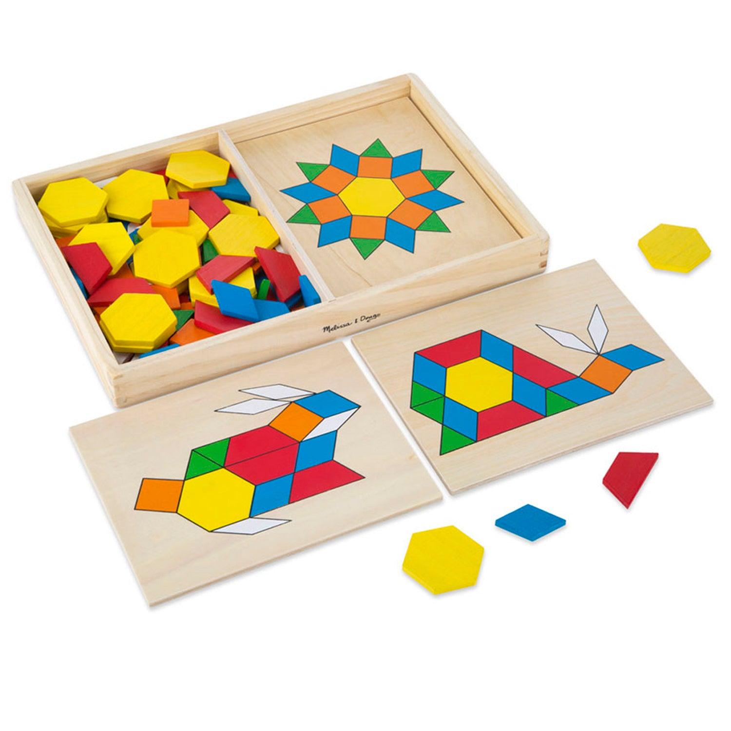 Wooden Pattern Blocks & Boards - Loomini