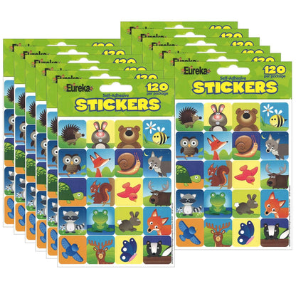 Woodland Creatures Theme Stickers, 120 Per Pack, 12 Packs - Loomini