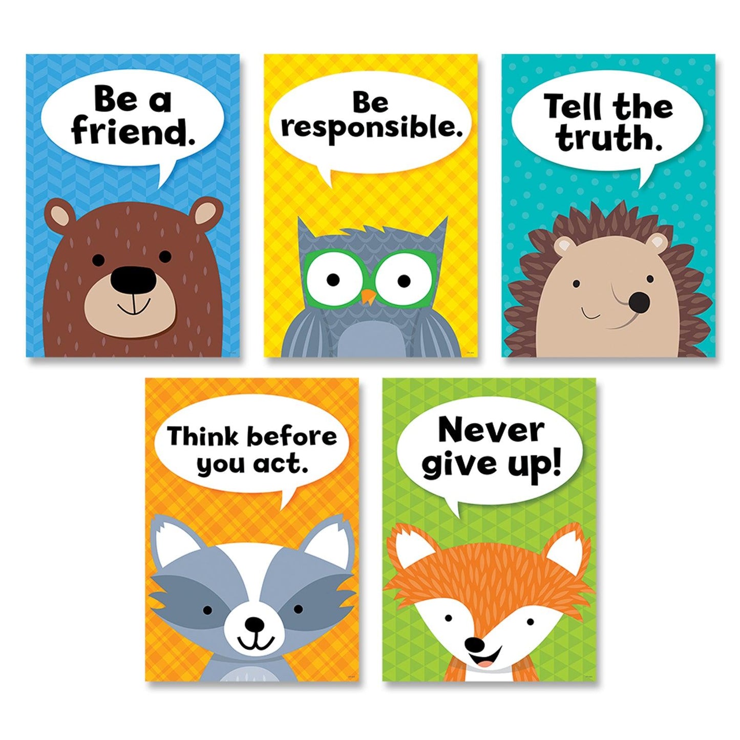 Woodland Friends Character Traits Inspire U™ 5-Poster Pack - Loomini