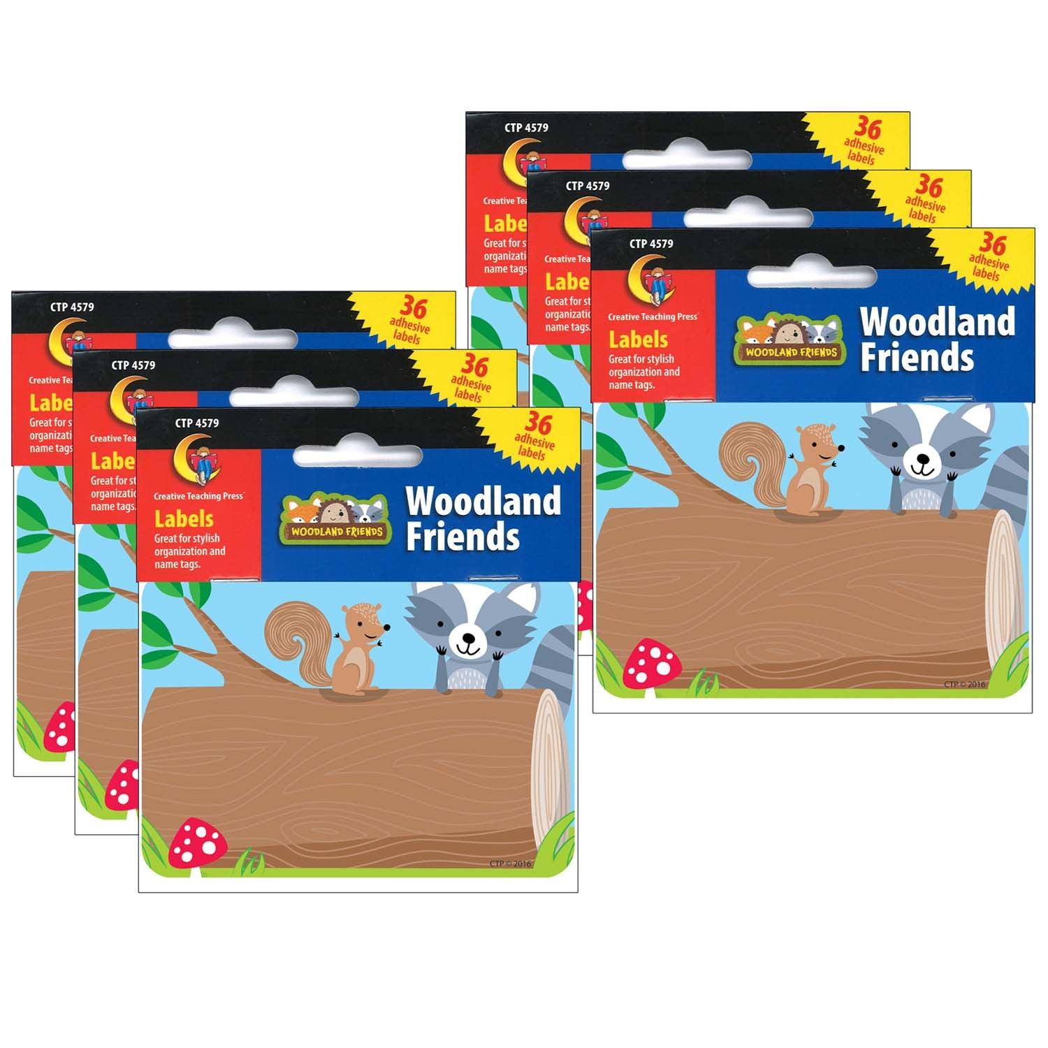 Woodland Friends Name Tag Labels, 36 Per Pack, 6 Packs - Loomini