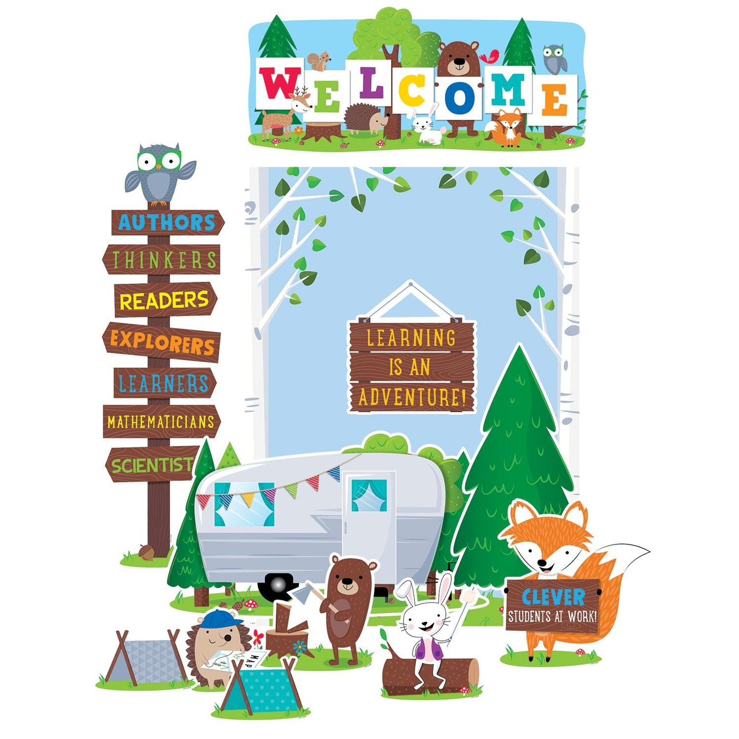 Woodland Friends Woodland Welcome Bulletin Board Set - Loomini