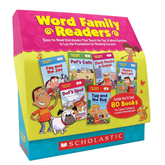 Word Family Readers Book Set, 5 Copies of 16 Titles - Loomini