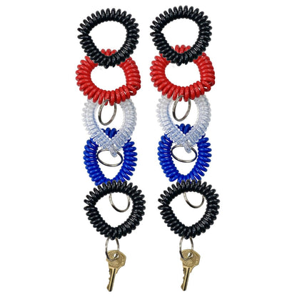 Wrist Coil Key Chain, Pack of 10 - Loomini