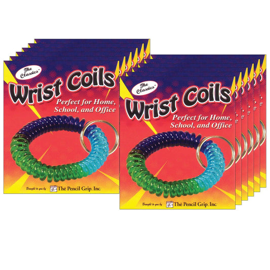 Wrist Coil, Tricolor, Pack of 12 - Loomini