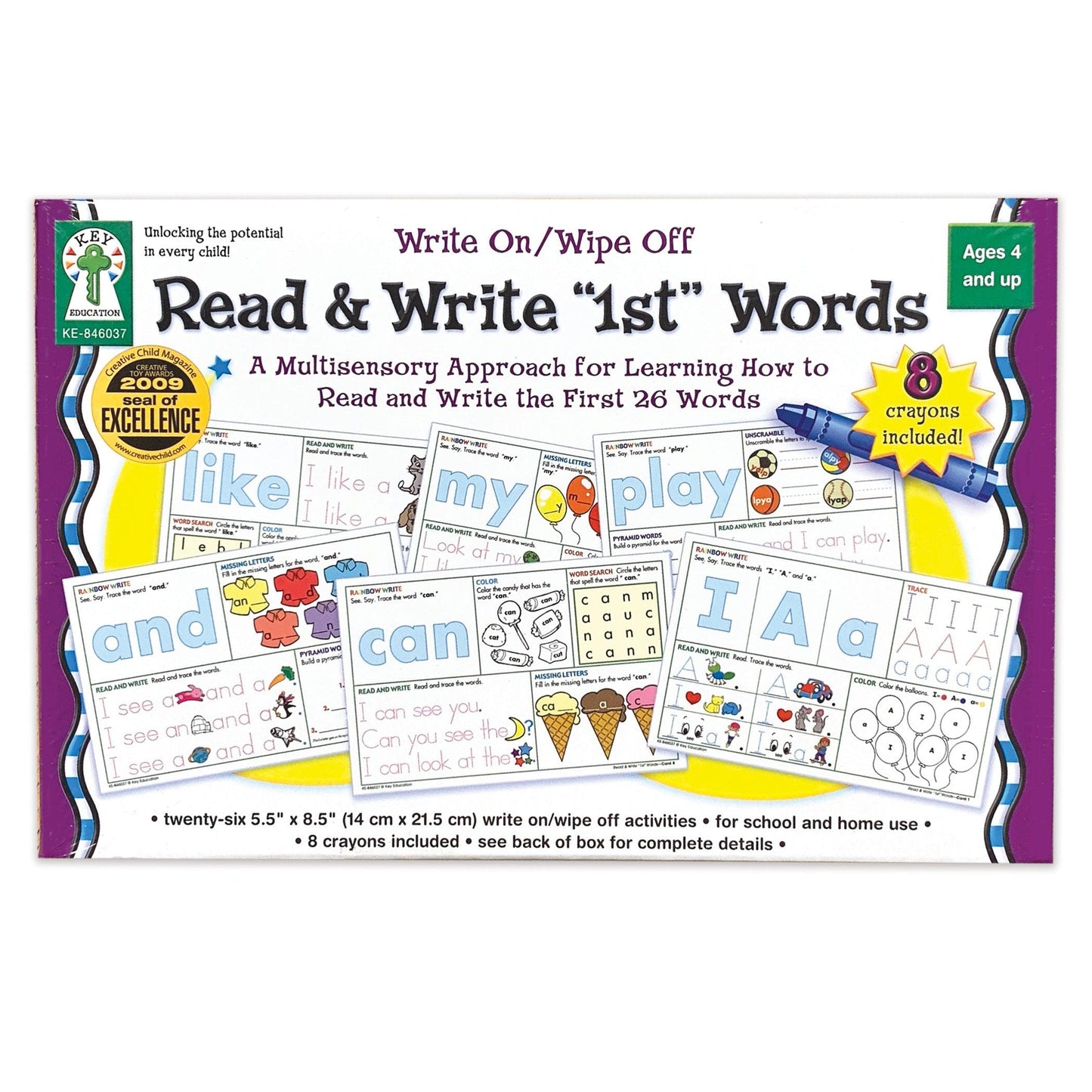 Write On/Wipe Off: Read and Write First Words Manipulative, Grade PK-2 - Loomini