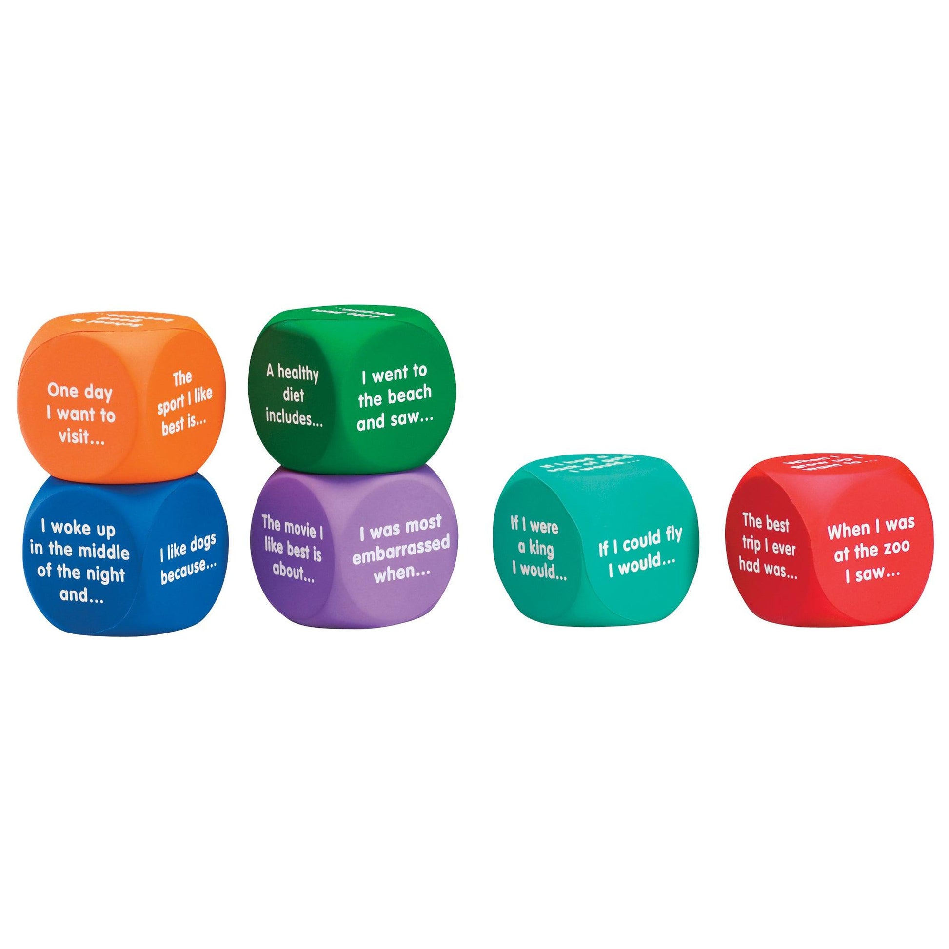 Writing Prompt Cubes, 6 Per Set, 2 Sets - Loomini