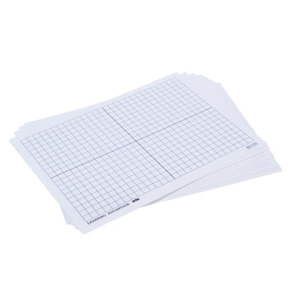 X-Y Axis Dry Erase Grid Boards - Set of 10 - Loomini