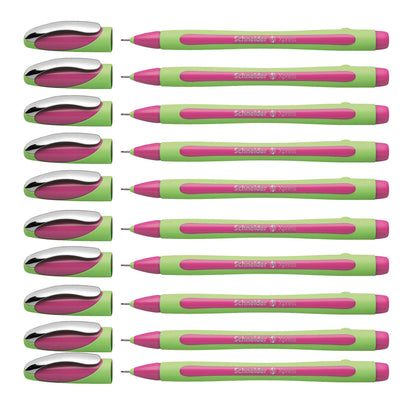 Xpress Fineliner Pen, Fiber Tip, 0.8 mm, Pink, Pack of 10 - Loomini