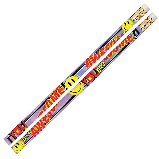 You Are Awesome Motivational Pencils, 12 Per Pack, 12 Packs - Loomini