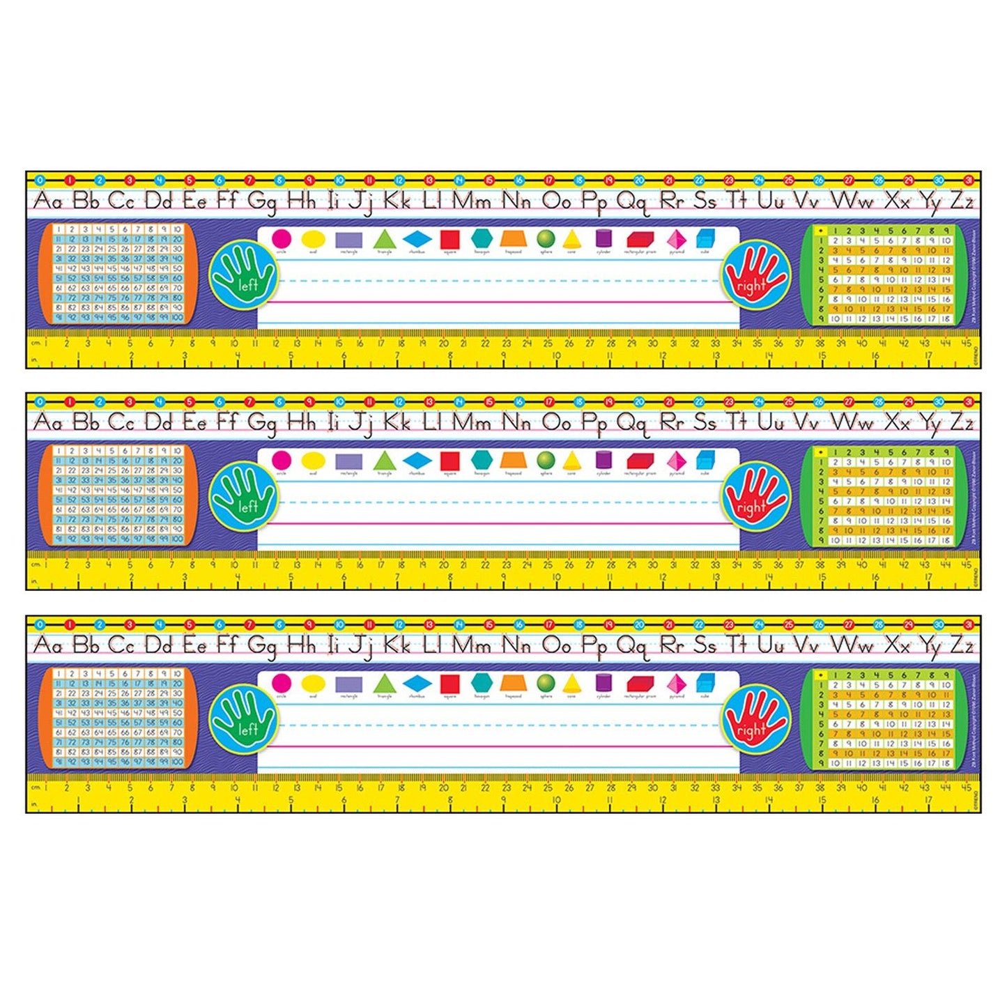 Zaner-Bloser Desk Toppers® Reference Name Plates, Grades 2-3, 36 Per Pack, 3 Packs - Loomini